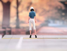 Load image into Gallery viewer, 1:64 Painted Figure Model Miniature Resin Diorama Sand Casual Trendy Girl Lady
