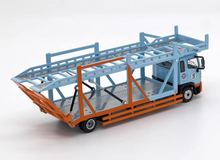 Load image into Gallery viewer, 1:64 Blue Gulf 500 HINO Ranger Double Transport Truck Model Diecast Metal Car
