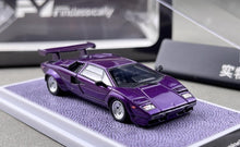 Load image into Gallery viewer, FY 1:64 Purple Countach LP5000 S QV Racing Sports Model Diecast Metal Car New Collection
