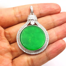 Load image into Gallery viewer, Nature Jade Wealth Round Pendant Necklace Gift Jewelry charm Blessing Lucky New
