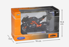 Load image into Gallery viewer, WELLY 1:18 KTM RC 8C Sports Racing Model Diecast Metal Motorcycle Bike
