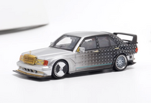 Load image into Gallery viewer, DCM 1:64 Silver 190E W201 EVO Sedan Racing Sports Model Diecast Metal Car New Collection
