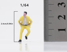 Load image into Gallery viewer, 1:64 Painted Figure Model Miniature Resin Diorama Sand Suit Man Sitting Yellow
