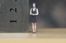 Load image into Gallery viewer, 1:64 Painted Figure Model Miniature Resin Diorama Sand Cabin Crew Fly Attendant
