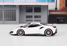 Load image into Gallery viewer, DCM 1:64 White Novitec 488 Pista Racing Sports Model Diecast Metal Car New
