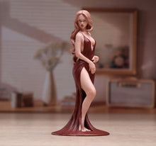 Load image into Gallery viewer, 1:24 Painted Figure Model Miniature Resin Diorama Red Dining Dress Beauty Woman
