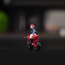 Load image into Gallery viewer, 1:64 Painted Unpainted Figure Model Miniature Resin Diorama Sand Motorbike Girl New
