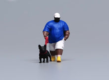 Load image into Gallery viewer, 1:64 Painted Figure Model Miniature Resin Diorama Sand Walking Dog Strong Man
