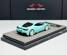 Load image into Gallery viewer, HH 1:64 Light Blue Stripe 458 Speciale Sports Model Diecast Resin Car New Collection
