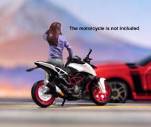 Load image into Gallery viewer, 1:64 Painted Figure Model Miniature Resin Diorama Sand Cool Lady Girl Leaning Collection
