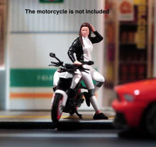 Load image into Gallery viewer, 1:64 Painted Figure Model Miniature Resin Diorama Sand Cool Lady Girl Leaning Collection
