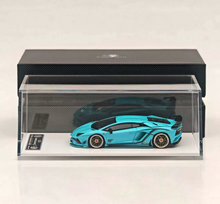 Load image into Gallery viewer, RW 1:64 HEC Blue Aventador S Racing Sports Model Diecast Metal Car New Collection
