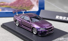 Load image into Gallery viewer, Fuji 1:64 Purple Skyline GTR R34 Nismo Z-Tune Sports Model Diecast Metal Car

