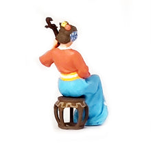 Load image into Gallery viewer, 1:64 Painted Figure Mini Model Miniature Resin Diorama Chinese Pipa Lady Blue
