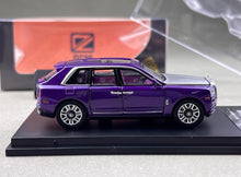Load image into Gallery viewer, DCM 1:64 Purple Silver Hood Cullinan Luxury SUV Model Diecast Metal Car New Collection
