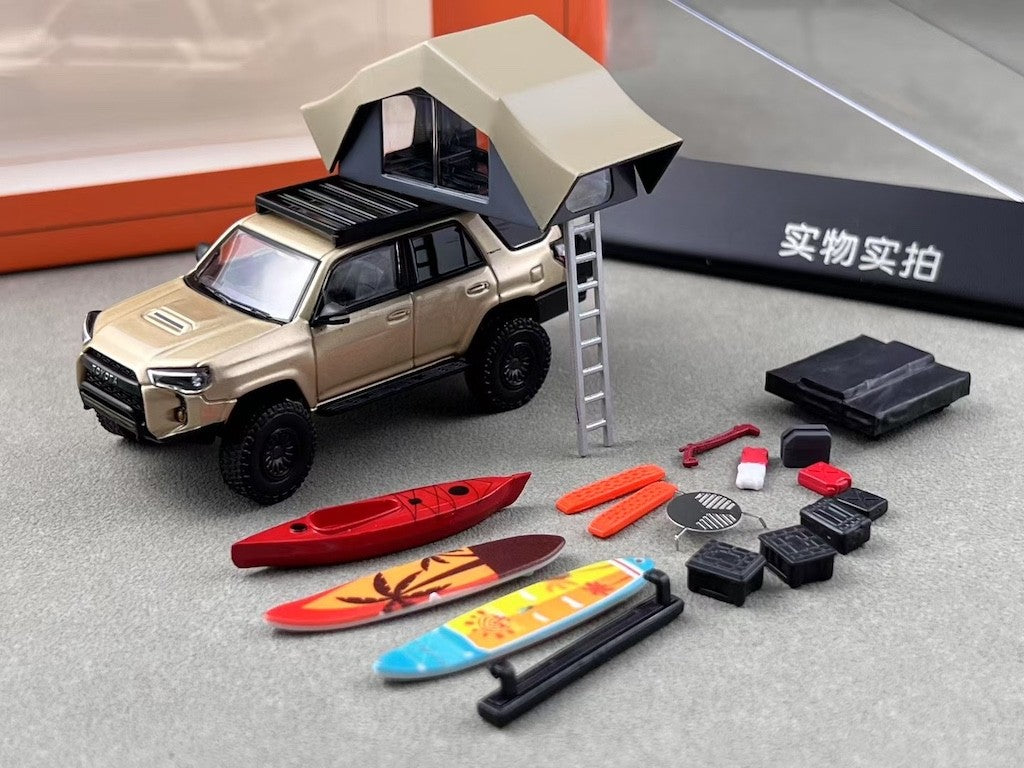 GCD 1:64 Gold 4 Runner TRD Pro N280 Camper Sports Model Diecast Metal Car New Collection
