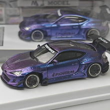 Load image into Gallery viewer, MJ 1:64 Purple GT 86 V3 Pandem Coupe Sports Model Diecast Metal Car New Collection
