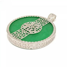 Load image into Gallery viewer, Nature Jade Fortune Round Pendant Necklace Gift Jewelry charm Blessing Lucky G

