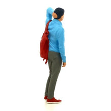 Load image into Gallery viewer, 1:64 Painted Figure Mini Model Miniature Resin Diorama Toy Man Lifting Hand Blue
