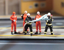 Load image into Gallery viewer, 1:64 Painted Figure Model Miniature Resin Diorama Sand Fire Rescue Firefighters Collection
