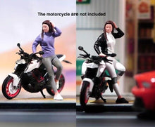 Load image into Gallery viewer, 1:64 Painted Figure Model Miniature Resin Diorama Sand Cool Lady Girl Leaning Collection
