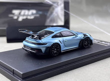 Load image into Gallery viewer, TPC 1:64 Ice Blue 911 GT3 RS 992 Pursuit Sports Model Diecast Metal Car New Collection

