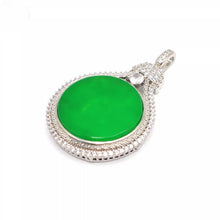 Load image into Gallery viewer, Nature Jade Wealth Round Pendant Necklace Gift Jewelry charm Blessing Lucky New
