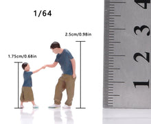 Load image into Gallery viewer, 1:64 Painted Figure Model Miniature Resin Diorama Toy Sand Father and Son Play
