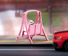 Load image into Gallery viewer, 1:64 Painted Figure Model Miniature Resin Diorama Sand Pink Swing Ornament Toy Collection
