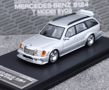 Load image into Gallery viewer, Mortal 1:64 Silver S124 MODEII EVO2 Sports Wagon Model Diecast Metal Car New Collection

