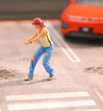 Load image into Gallery viewer, 1:64 Painted Figure Mini Model Miniature Diorama Sand Pet Street Boy Girl Man Collection
