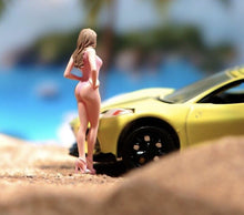 Load image into Gallery viewer, 1:64 Painted Unpainted Figure Model Miniature Resin Diorama Sand Pink Bikini Gal
