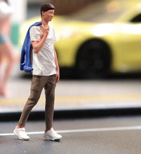 Load image into Gallery viewer, 1:64 Painted Unpainted Figure Model Miniature Resin Diorama Sand White Tee Man
