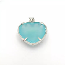 Load image into Gallery viewer, Nature Jade Heart Pendant Necklace Gift Jewelry charm Blessing Fortune Lucky h

