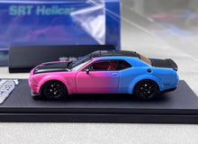 Load image into Gallery viewer, SH 1:64 Pink Blue Challenger SRT Hellcat Sports Model Diecast Metal Car New Collection
