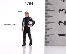 Load image into Gallery viewer, 1:64 Painted Figure Model Miniature Resin Helmet Racer Driver in Black and White
