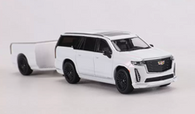 Load image into Gallery viewer, Shadow 1:64 White Escalade Cut Body Trailer Sports Model Diecast Metal Car New Collection
