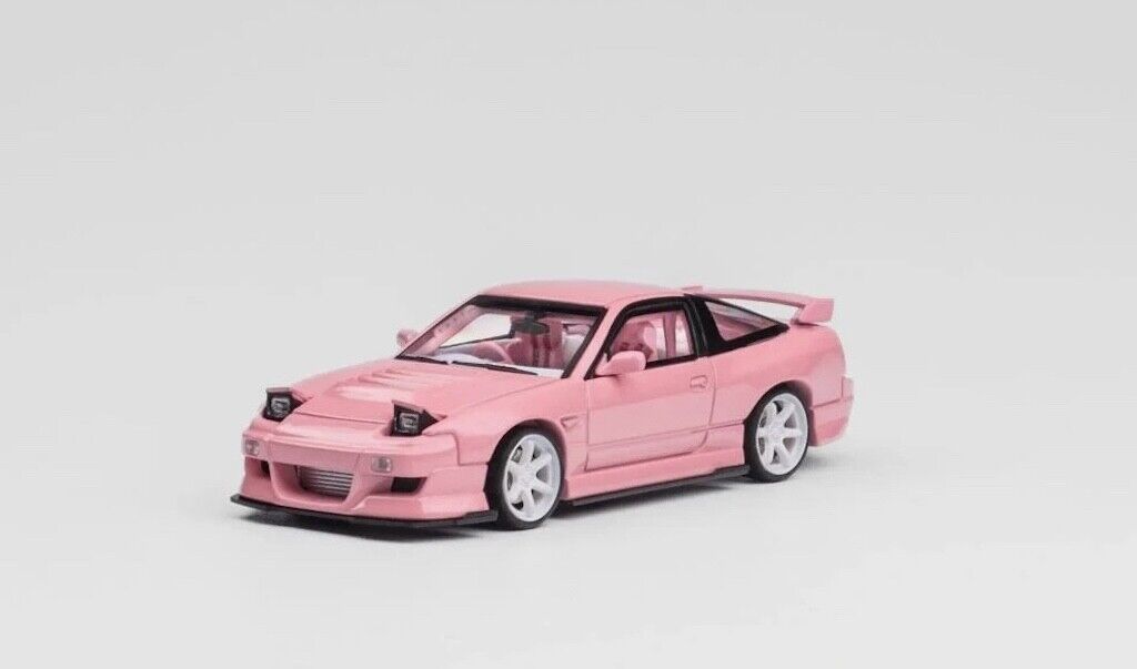 MT 1:64 JDM Pink Silvia S13 180SX Valentine Sports Model Diecast Metal Car New