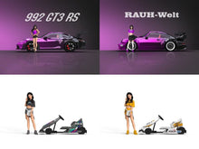 Load image into Gallery viewer, Aurora 1:64 992 GT3 RS RWB 964 Karting Figure Sport Model Diecast Metal Car
