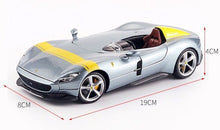 Load image into Gallery viewer, Bburago 1:24 Silver Monza SP1 Racing Sports Model Toy Diecast Metal Car BN
