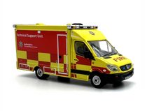 Load image into Gallery viewer, OXFORD 1:76 Yellow Benz Fire Rescue Vehicle Van Truck Model Diecast Metal Car New
