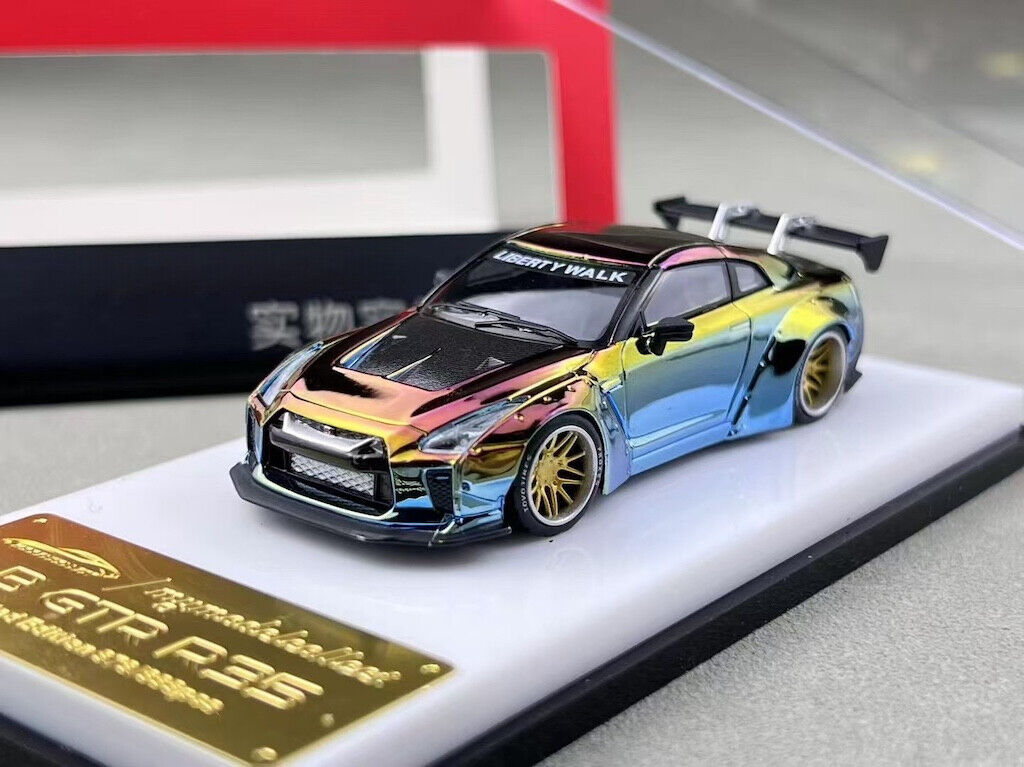 MC 1:64 Plating LB GTR R35 Racing Sports Model Diecast Metal Car New Collection