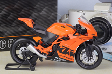 Load image into Gallery viewer, WELLY 1:12 Orange KTM RC 8C Sports Racing Model Diecast Metal Motorcycle Bike New
