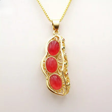 Load image into Gallery viewer, Nature Jade Lucky Beans Pendant Necklace Gift For Woman Jewelry charm Blessing I
