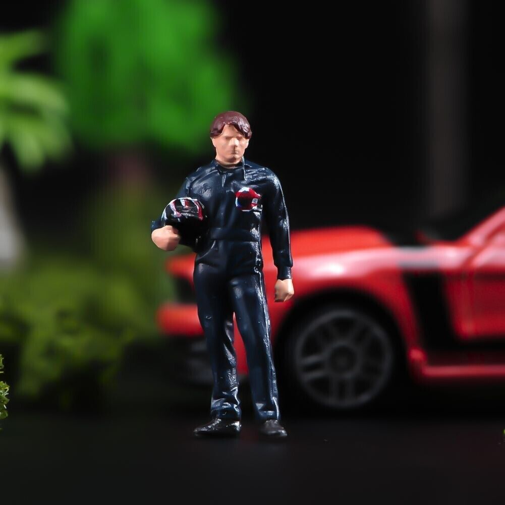 1:64 Painted Figure Model Miniature Resin Diorama Sand Racing Man Racer Driver New