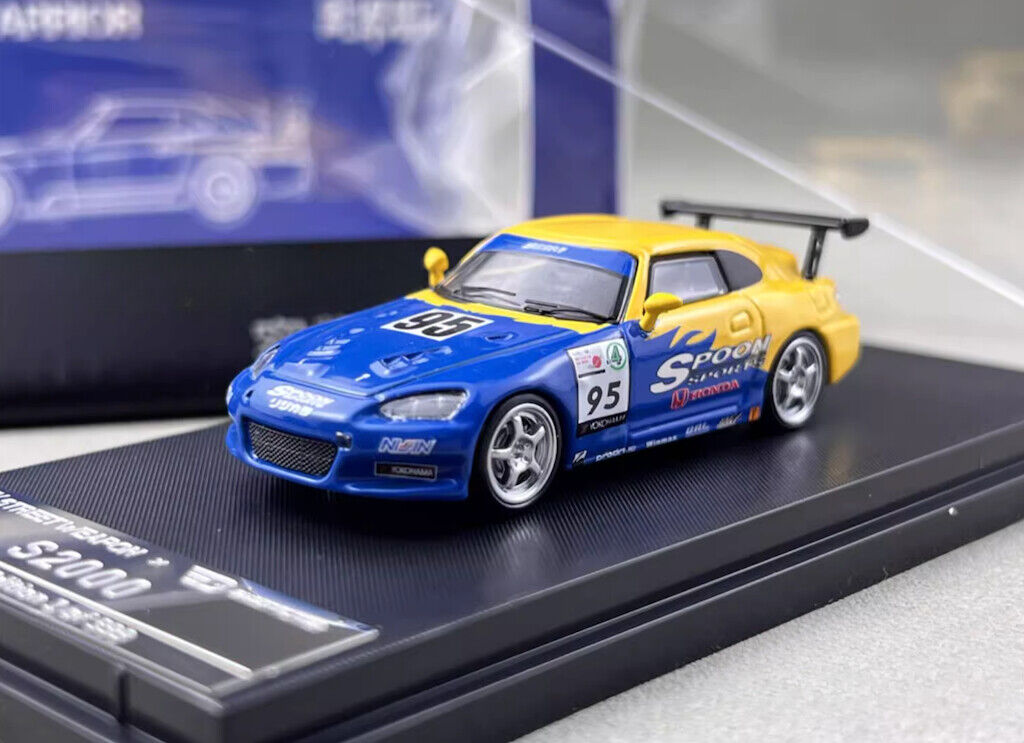SW 1:64 JDM S2000 Hard Top Spoon Racing Sports Model Diecast Metal Car New Collection