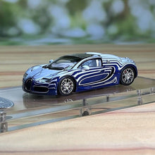 Load image into Gallery viewer, Mortal 1:64 Blue White Veyron SS Racing Sports Model Diecast Metal Car New Collection
