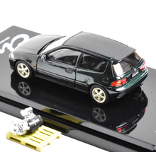 Load image into Gallery viewer, HJ 1:64 Green Civic EG6 SiR-S Engine Sports Model Diecast Metal Car New Collection
