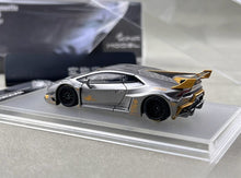 Load image into Gallery viewer, King 1:64 Gray Gold Huracan GT Widebody Sports Model Diecast Metal Car New Collection
