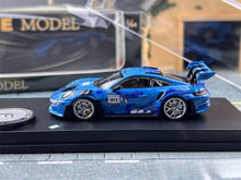 Load image into Gallery viewer, EM 1:64 Blue Shark 911 GT3 RS Sports Model Diecast Metal Car New Collection
